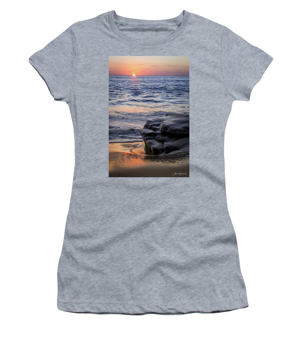 Beach Women's T-Shirt featuring the photograph Seaside Colors by Aaron Burrows