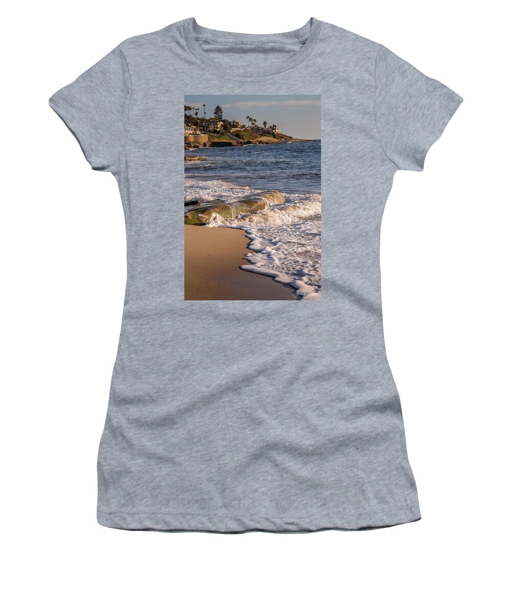 Beach Women's T-Shirt featuring the photograph Seaside Views by Aaron Burrows