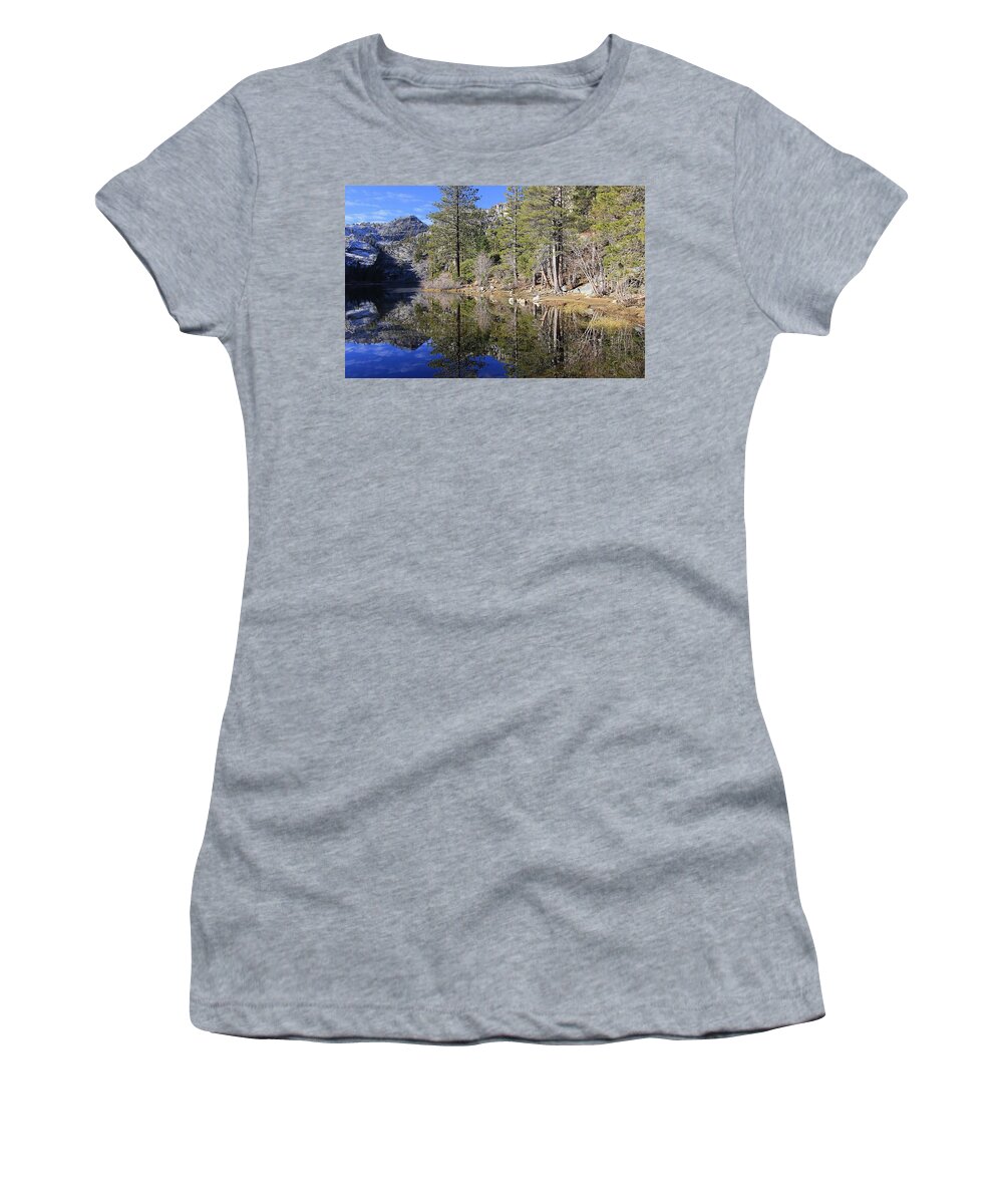 Lake Tahoe Women's T-Shirt featuring the photograph Sekani Sunrise Serenity by Sean Sarsfield
