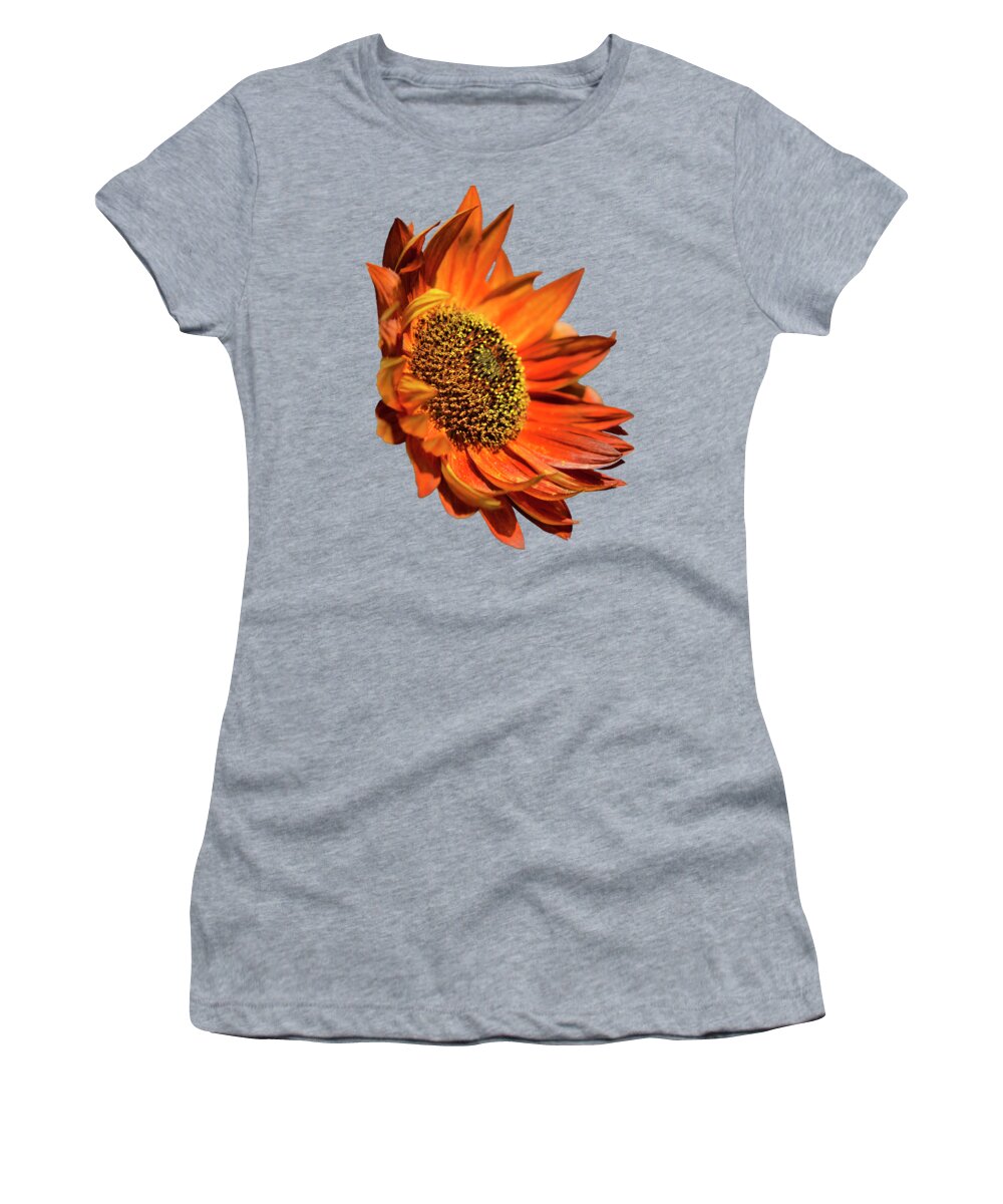 Sunflower Women's T-Shirt featuring the photograph Selective Color Sunflower by Christina Rollo