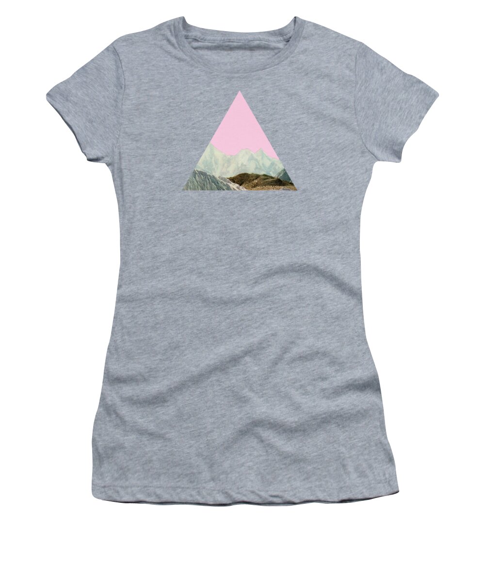 Mountains Women's T-Shirt featuring the mixed media Silent Hills by Cassia Beck