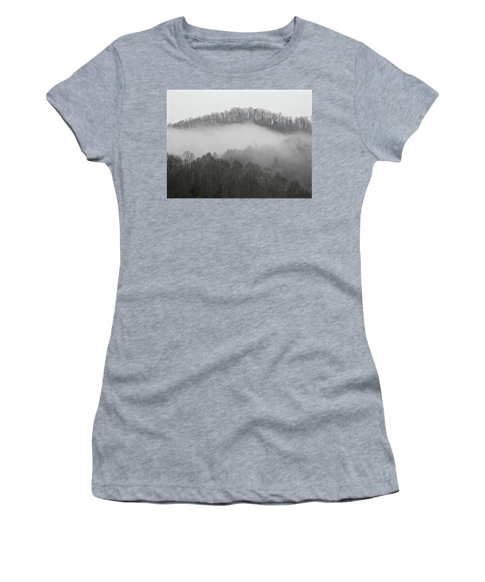 Smoky Women's T-Shirt featuring the photograph Smoky Mountains by Kathy Ozzard Chism