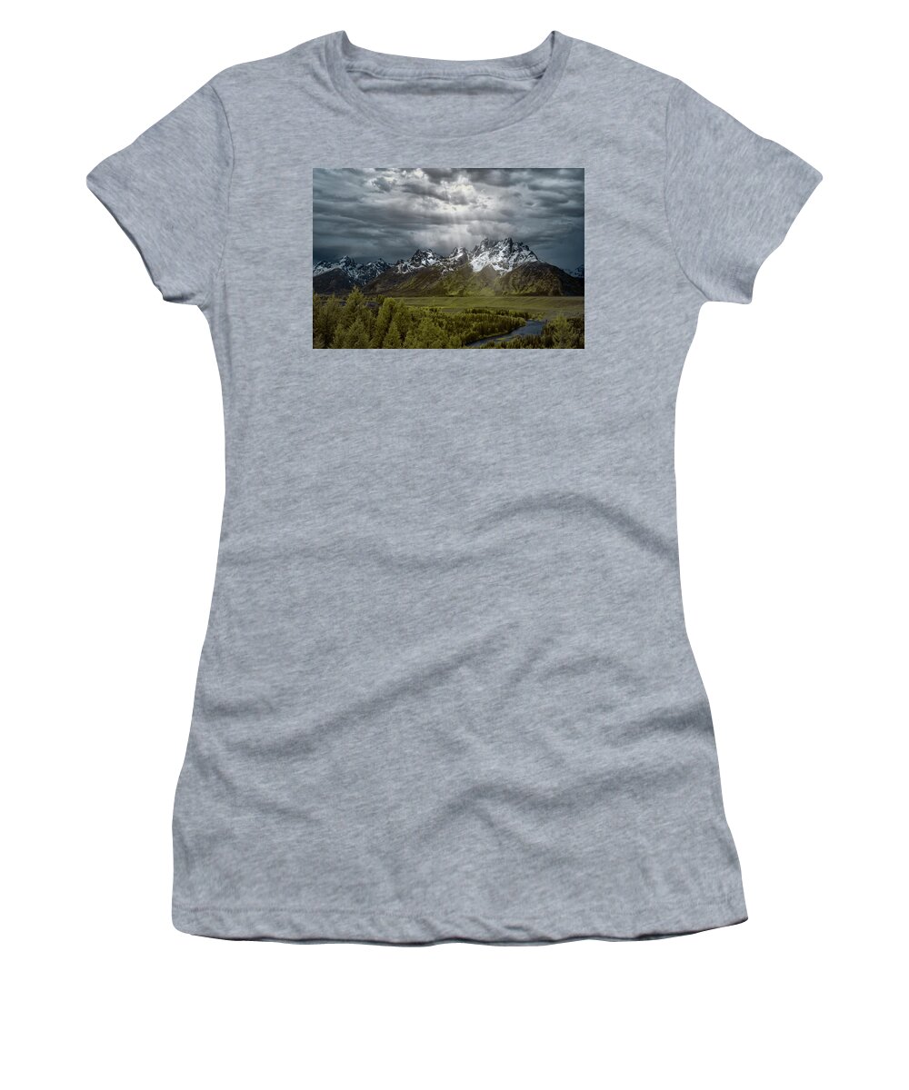 Tetons Women's T-Shirt featuring the photograph Snake River Tetons by Jon Glaser