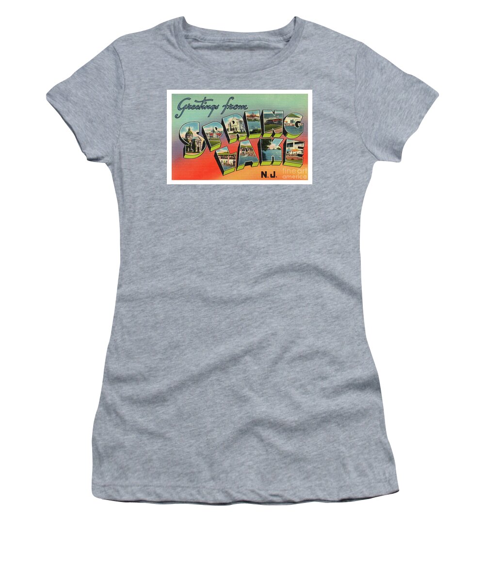 Spring Lake Women's T-Shirt featuring the photograph Spring Lake Greetings by Mark Miller