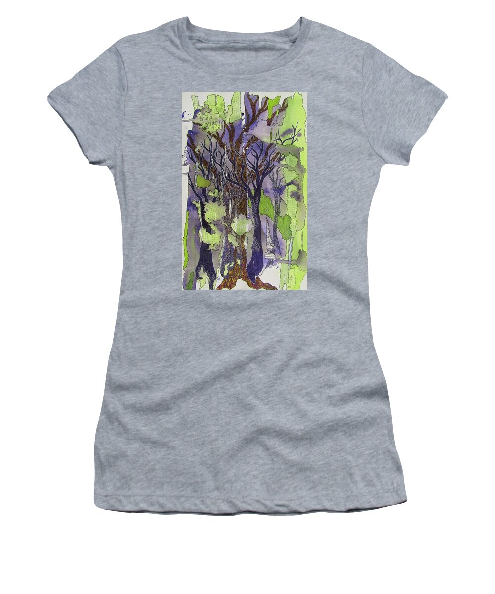 Strong Women's T-Shirt featuring the painting Stand Strong by Anita Hillsley