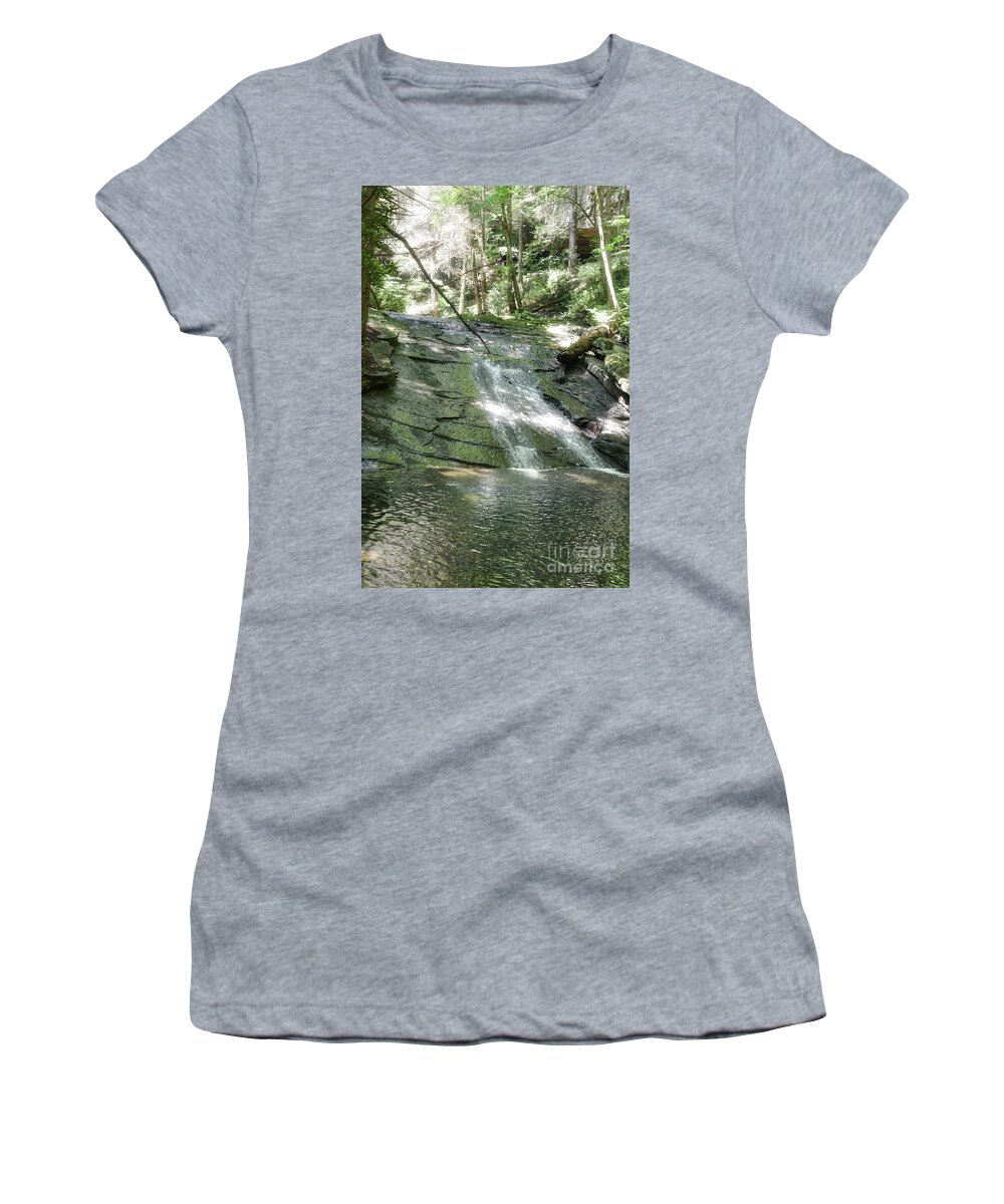 Stinging Fork Falls Women's T-Shirt featuring the photograph Stinging Fork Falls 14 by Phil Perkins