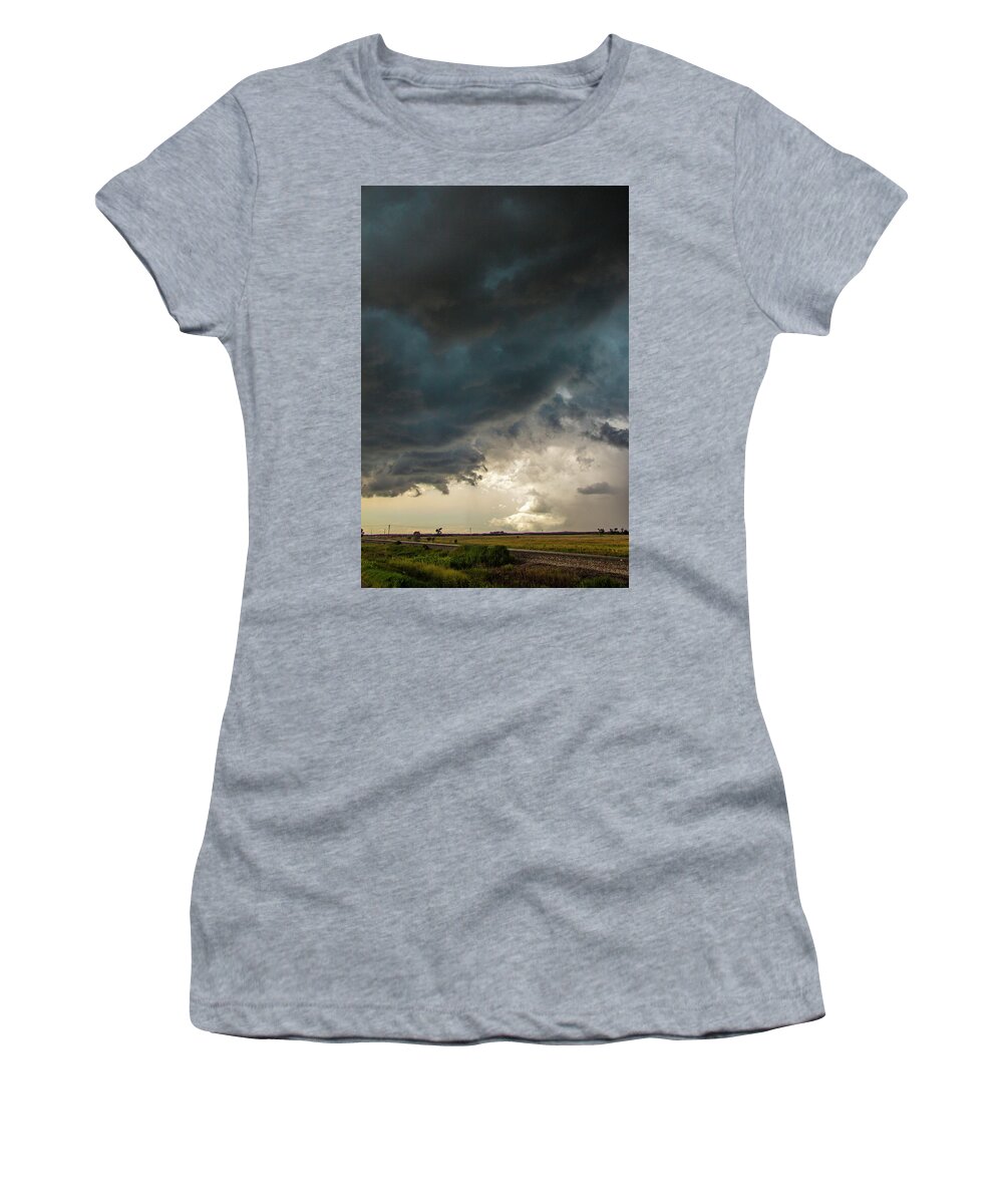 Nebraskasc Women's T-Shirt featuring the photograph Storm Chasin in Nader Alley 012 by NebraskaSC