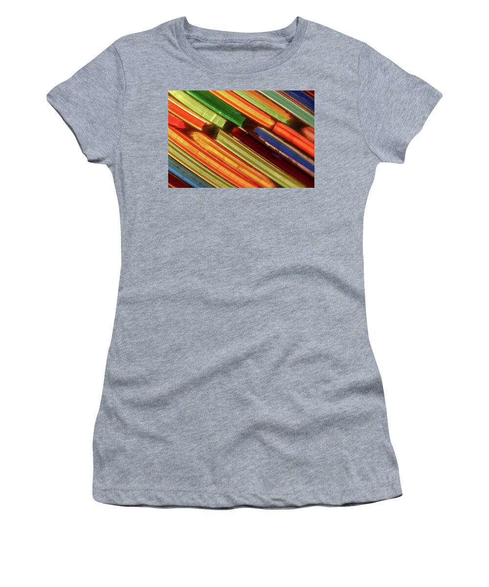 Colors Women's T-Shirt featuring the photograph Streaks of Color by Mary Anne Delgado