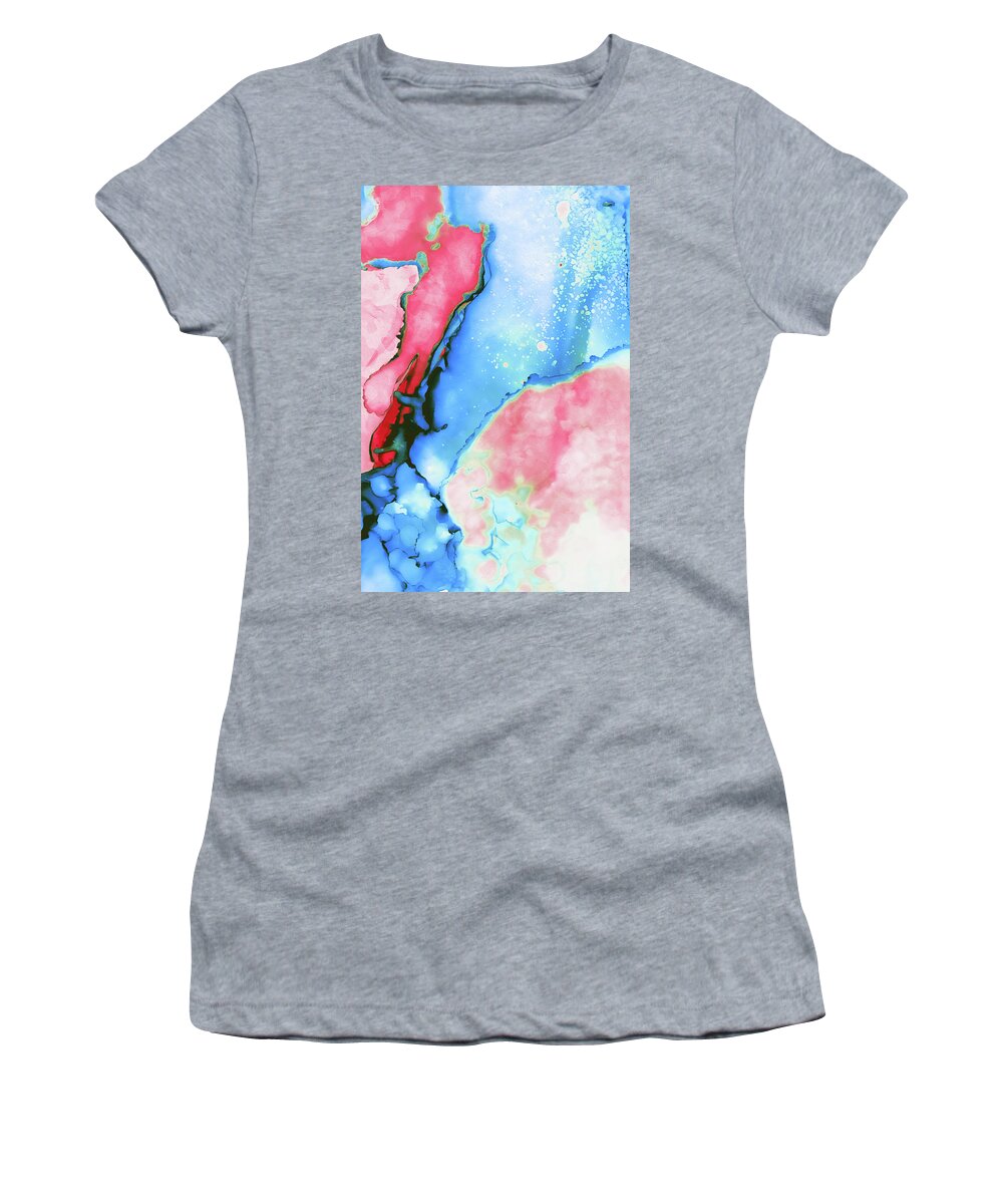 Stream Of Consciousness Women's T-Shirt featuring the painting Stream of Consciousness - 08 by AM FineArtPrints