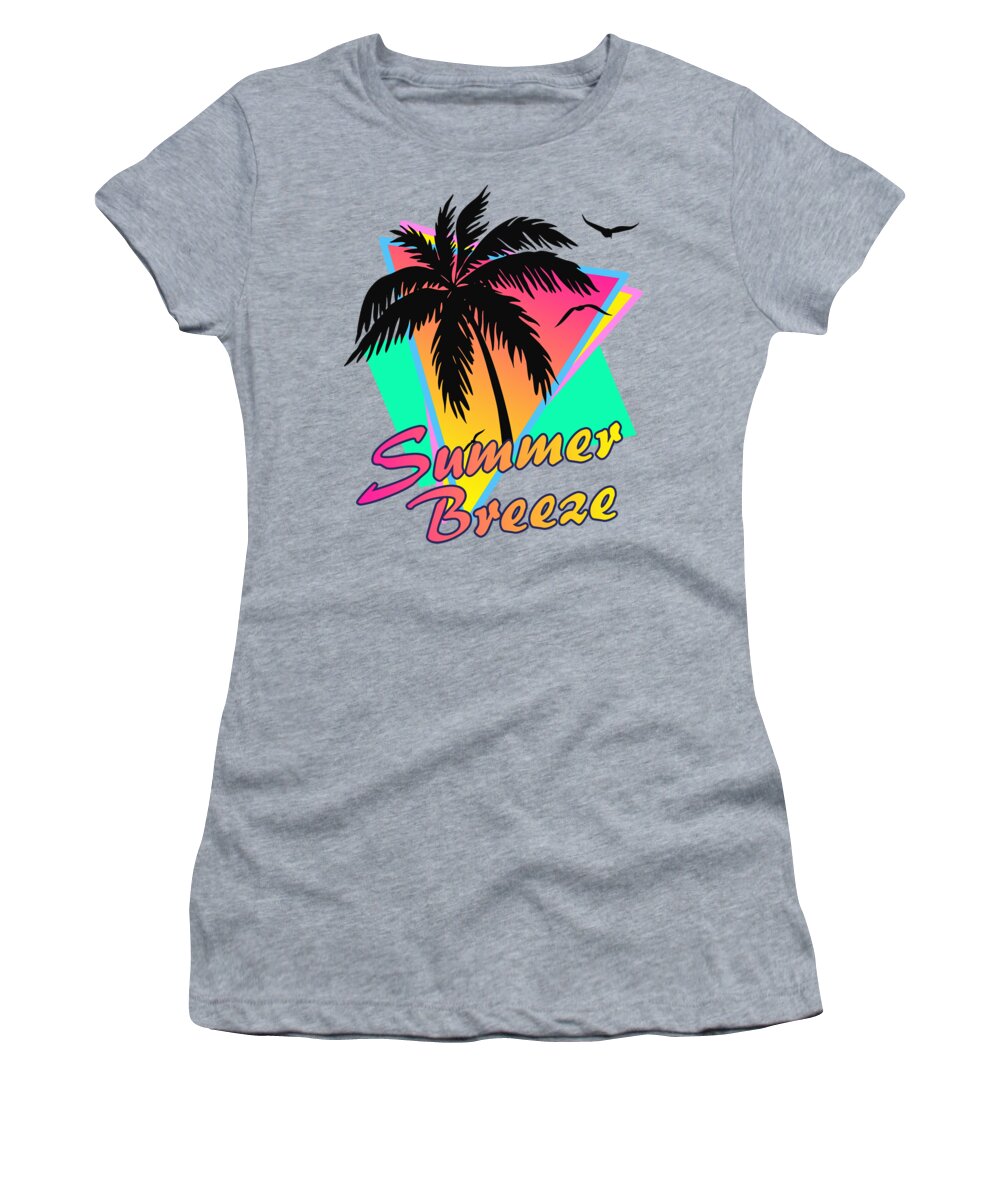 Breeze Women's T-Shirt featuring the digital art Summer Breeze by Megan Miller