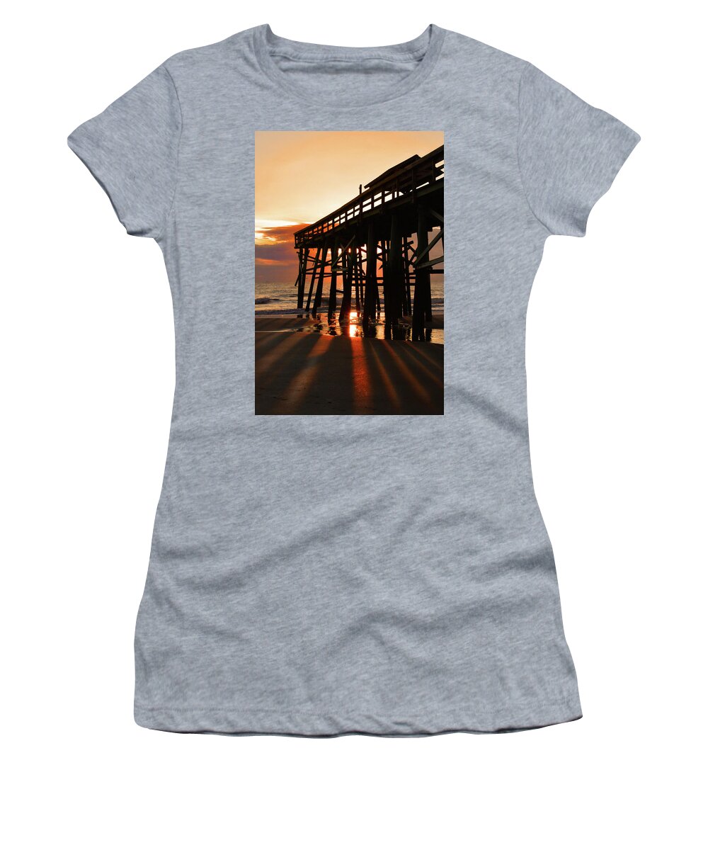 Sunrise Women's T-Shirt featuring the photograph Sunrise Streaks by Jerry Griffin