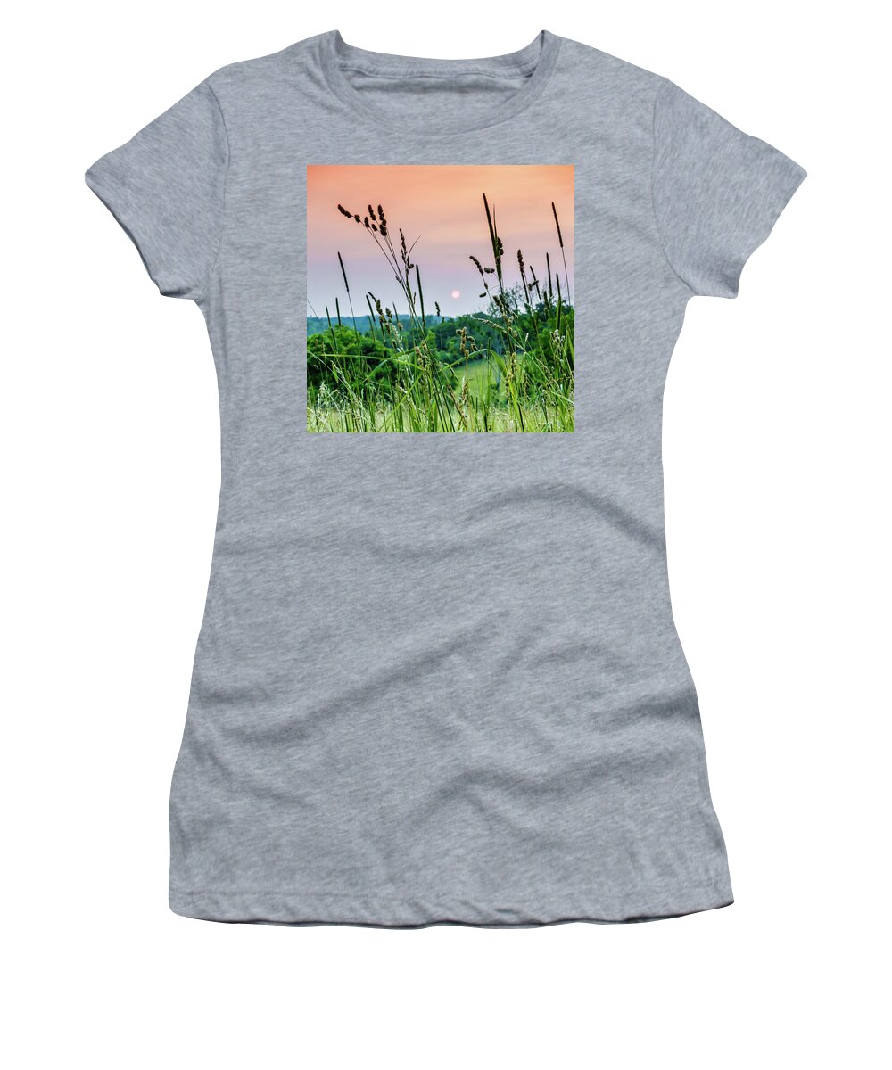 America Women's T-Shirt featuring the photograph Sunset over Kentucky countryside by Alexey Stiop