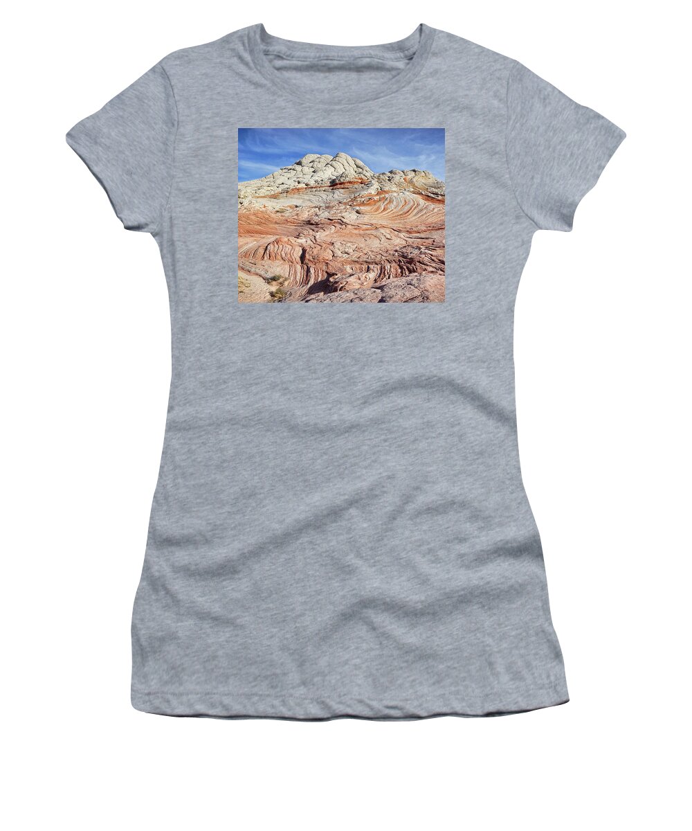 White Pocket Women's T-Shirt featuring the photograph Swirls and Waves by Theo O'Connor