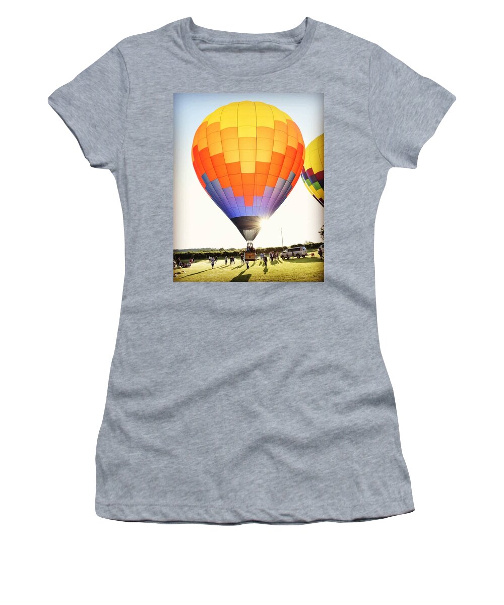  Women's T-Shirt featuring the photograph Take off by Natalia Baquero