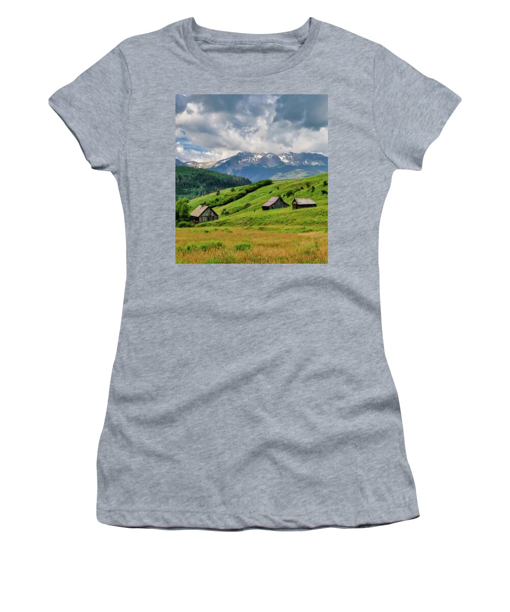 Crystal Lake Women's T-Shirt featuring the photograph Telluride Colorado by Robert Bellomy