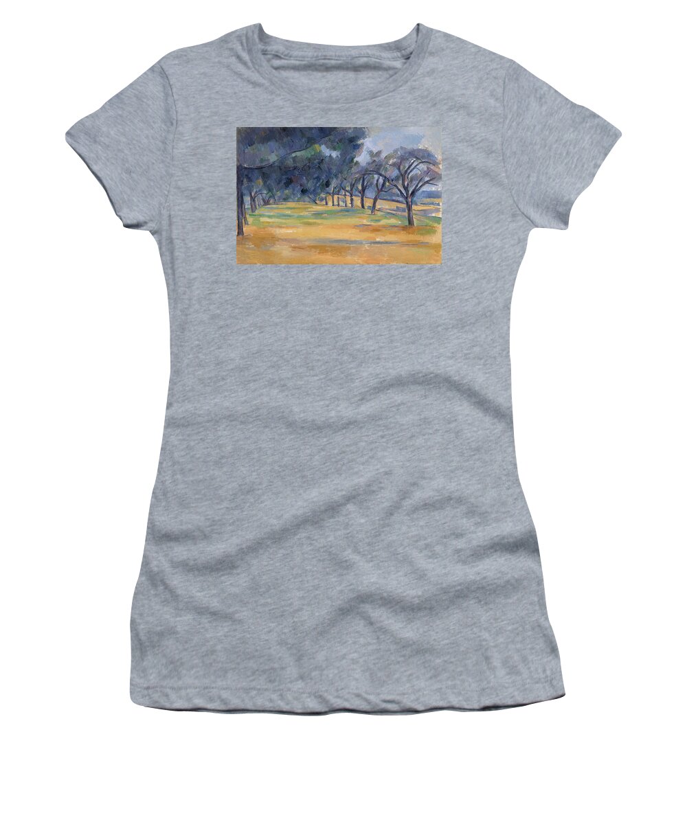 Paul Cezanne Women's T-Shirt featuring the painting The Allee at Marines by Paul Cezanne