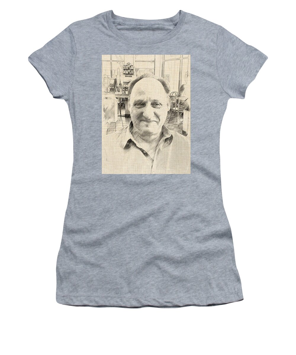 Photoshopped Image Women's T-Shirt featuring the digital art The argumentive professor by Steve Glines