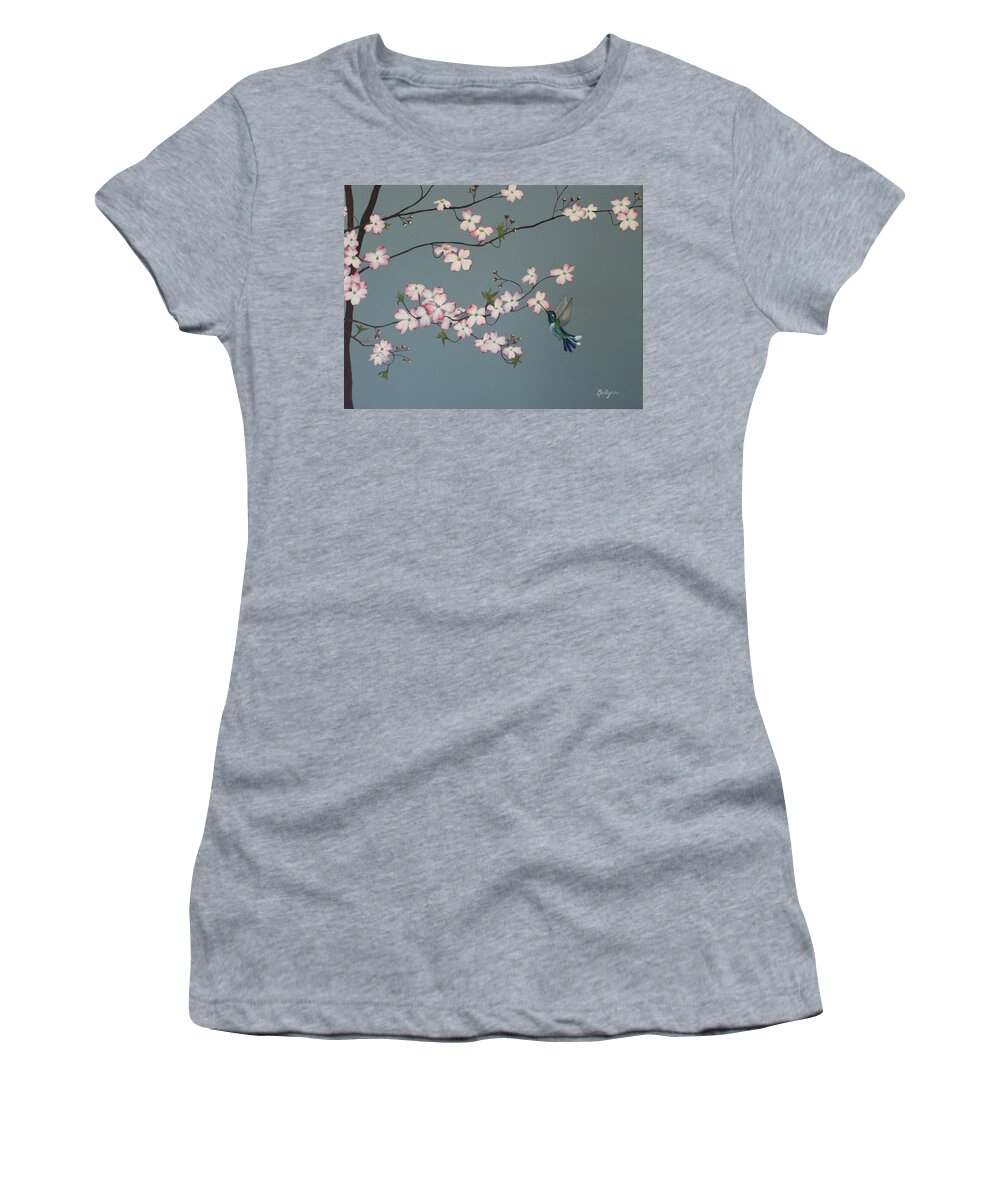Dogwood Tree Women's T-Shirt featuring the painting The Dogwood Tree by Berlynn