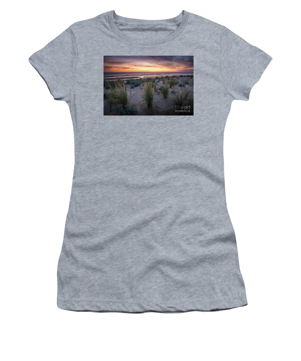 Natural Landscape Women's T-Shirt featuring the photograph The Dunes In The Sunset Light by Hannes Cmarits
