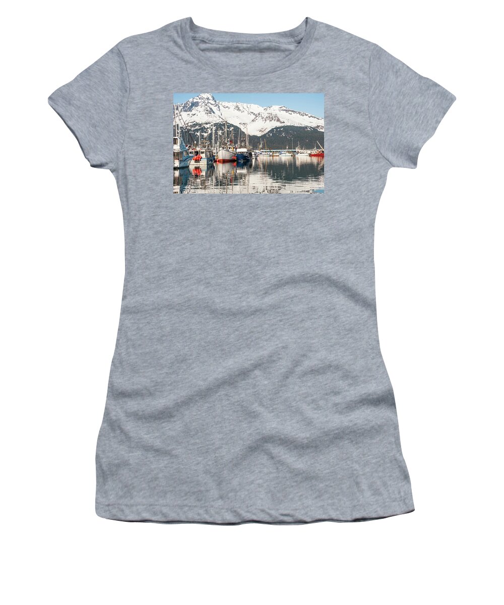 Alaska Women's T-Shirt featuring the photograph The Fishing fleet by Charles McCleanon