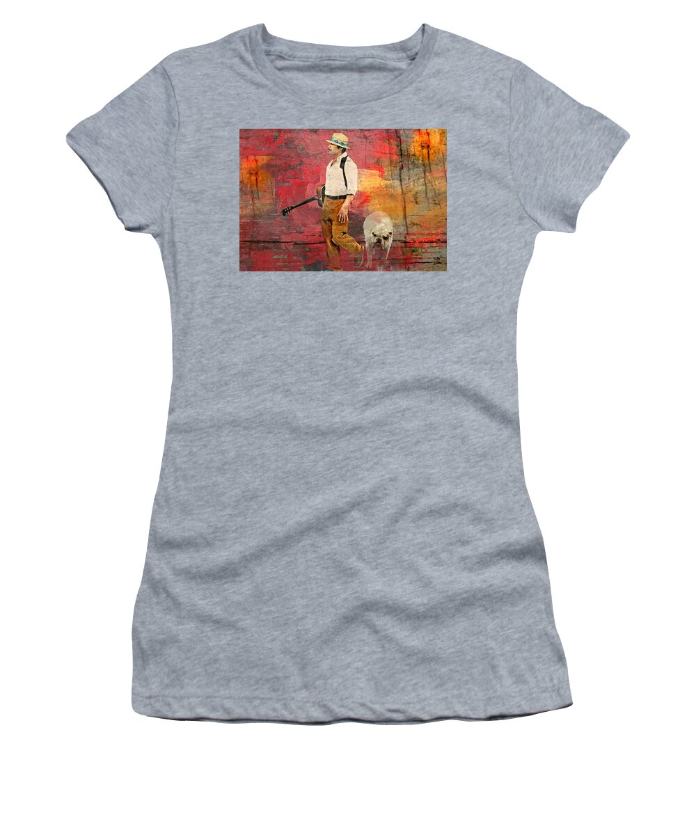 The Guitar Player Women's T-Shirt featuring the photograph The Player by Diana Angstadt