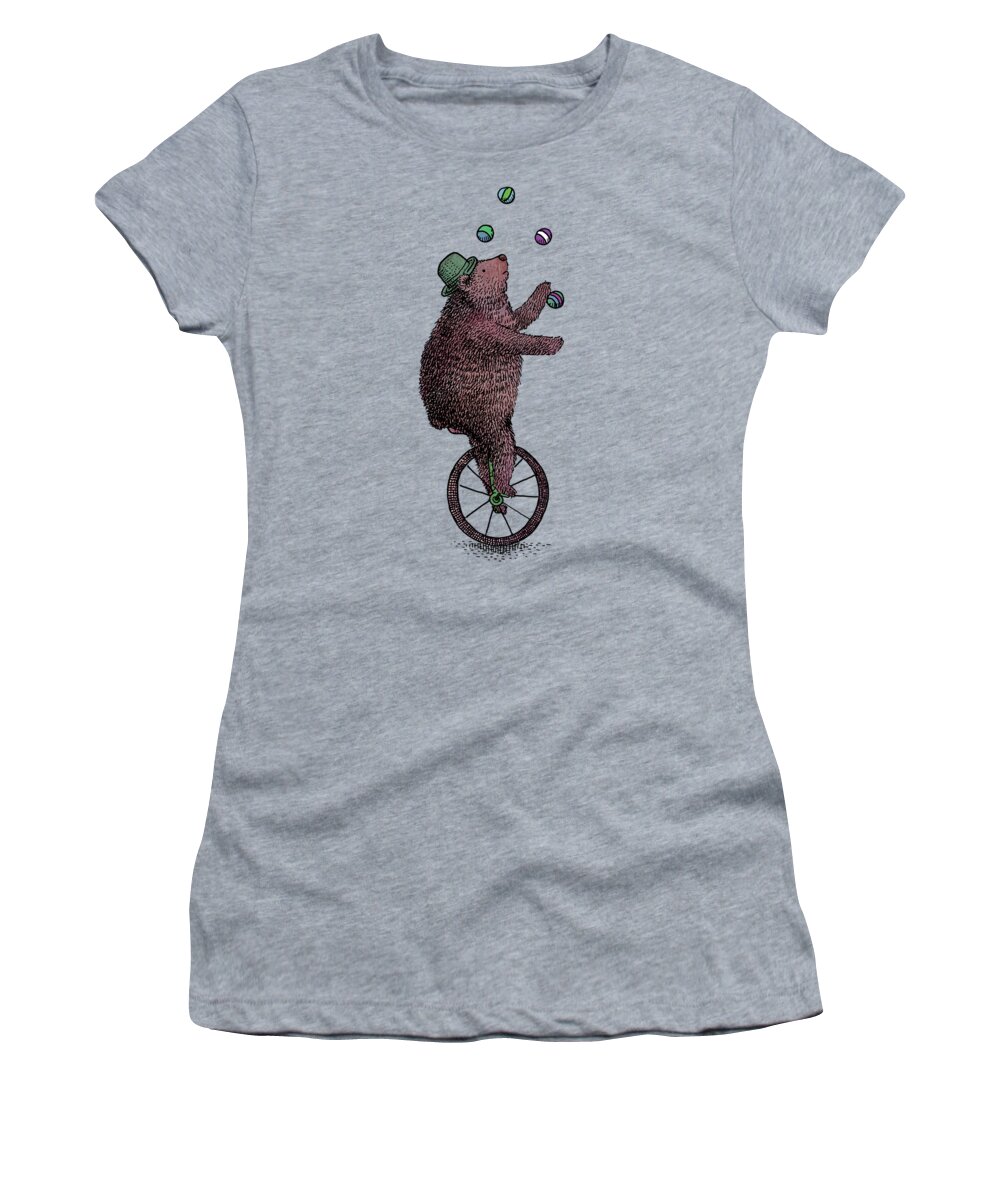 Bear Women's T-Shirt featuring the drawing The Juggler by Eric Fan