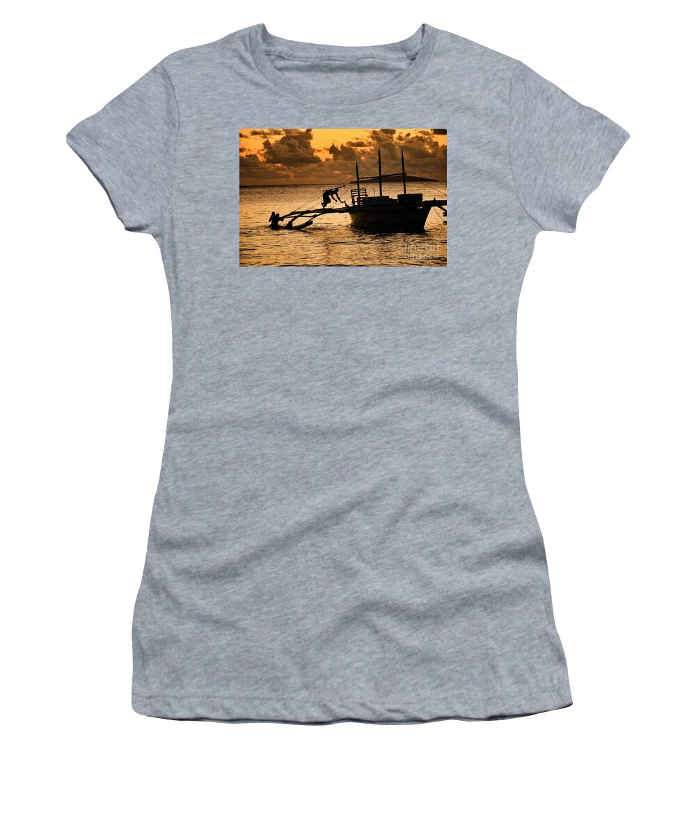 Sea Women's T-Shirt featuring the photograph The playing sailors by Yavor Mihaylov