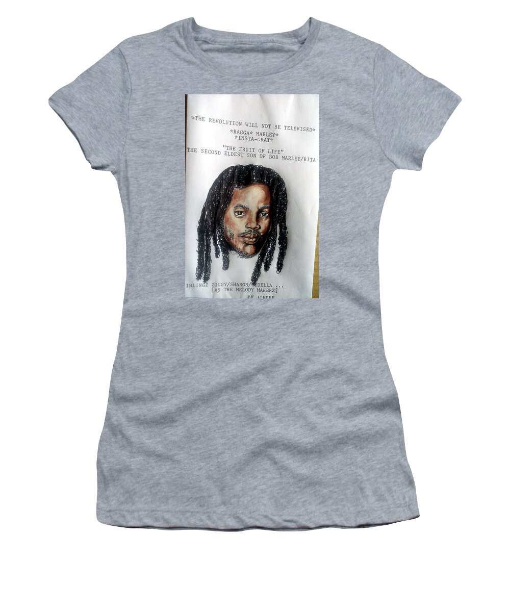 Black Art Women's T-Shirt featuring the drawing The Revolution Will Not Be Televised by Joedee