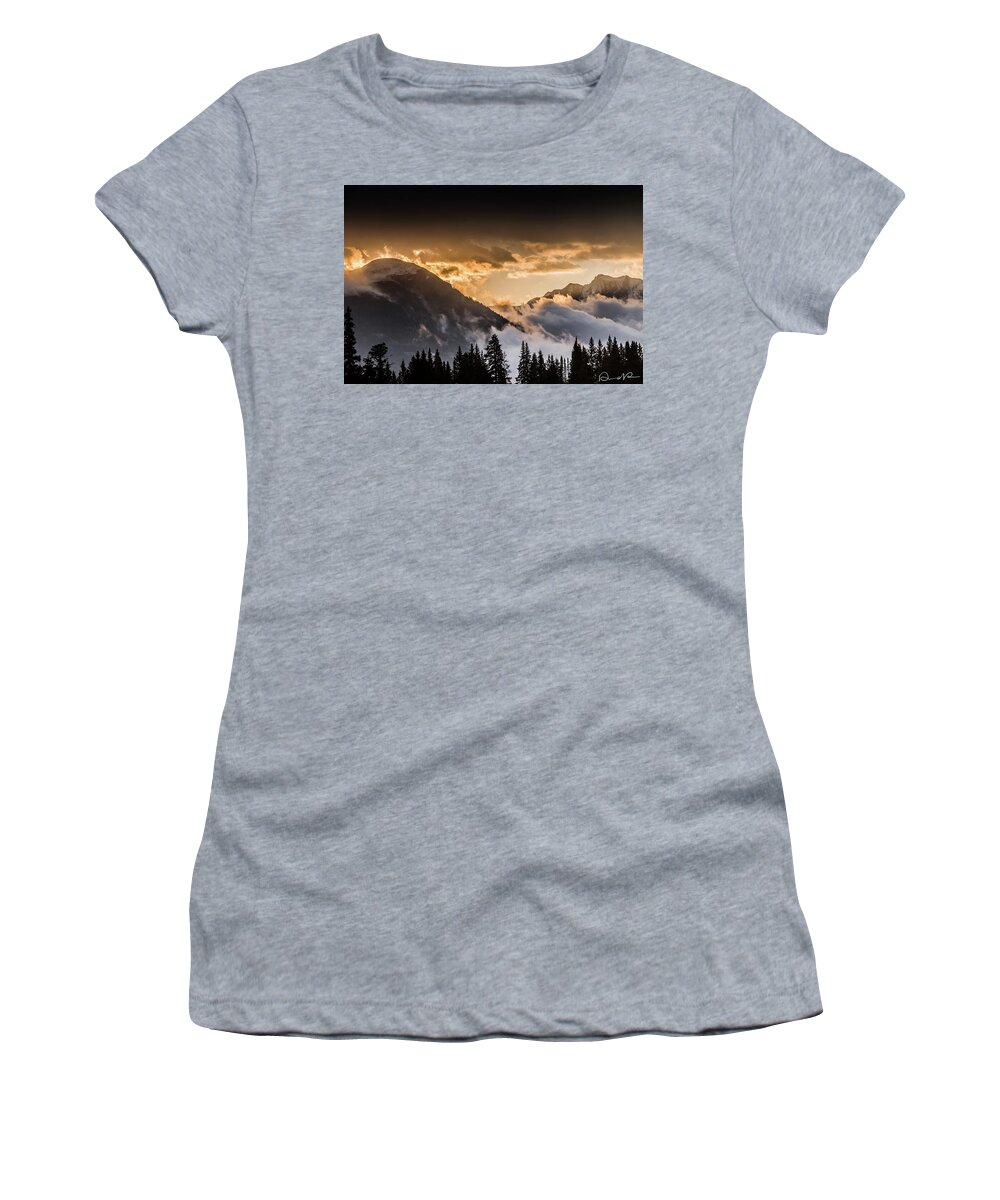 Clouds Women's T-Shirt featuring the photograph The Sun is Coming by Dennis Dempsie