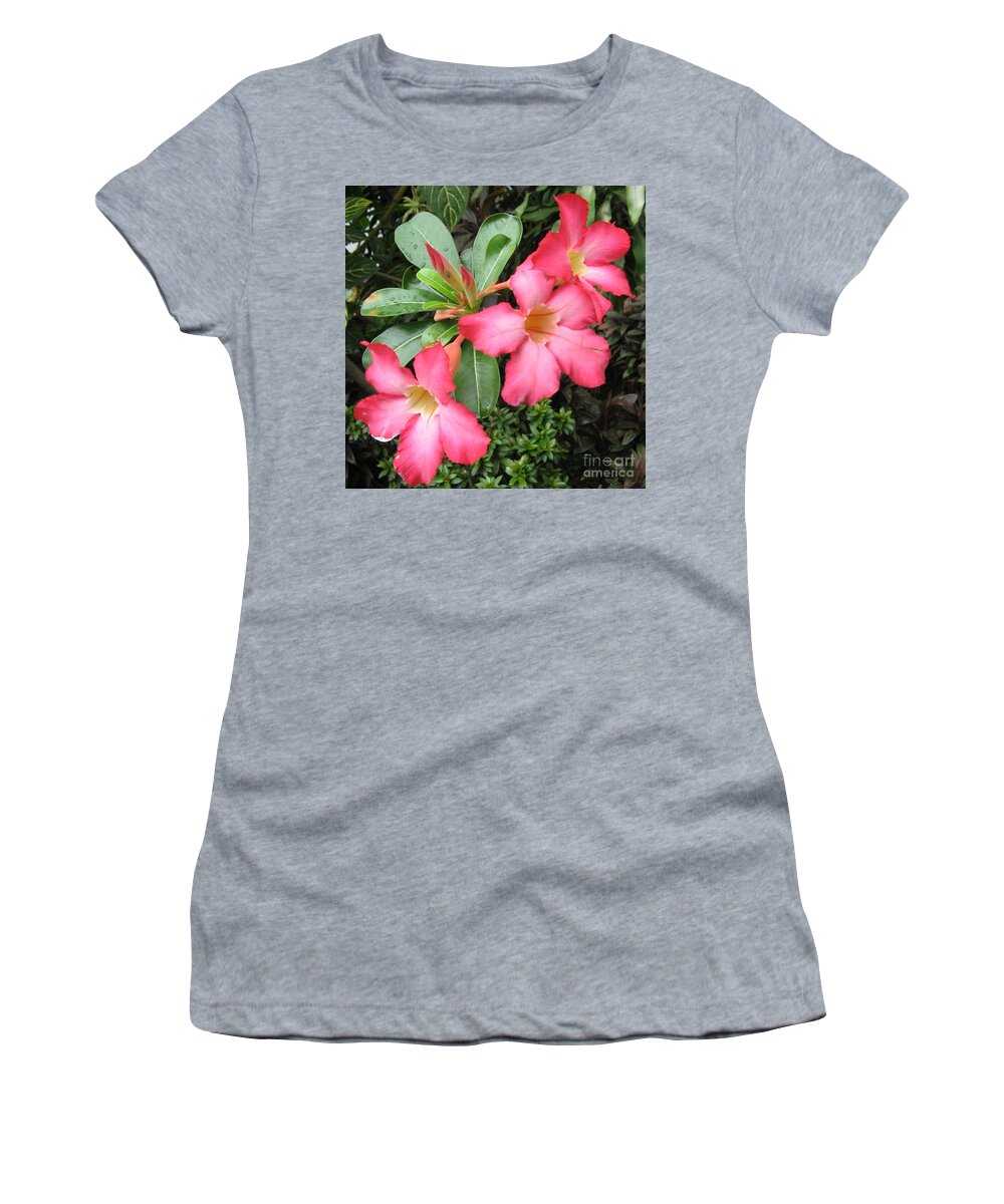 Flower Women's T-Shirt featuring the photograph Trio by World Reflections By Sharon