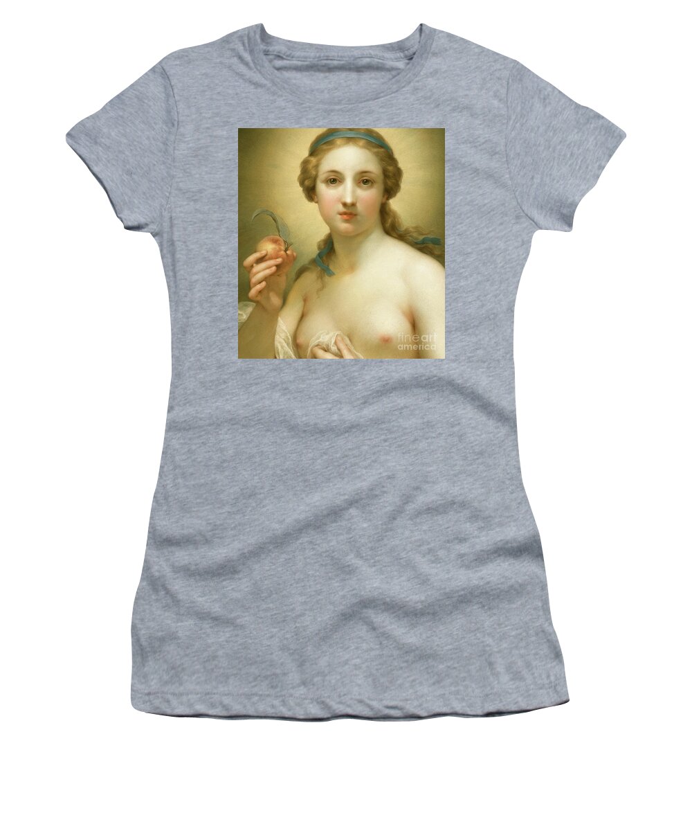 Mengs Women's T-Shirt featuring the pastel Truth, 1756 Detail by Anton Raphael Mengs