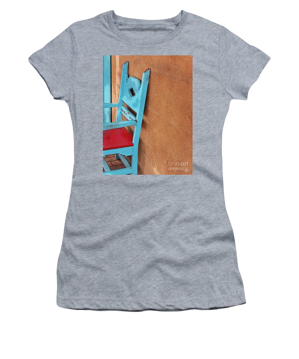 Terra Cotta Women's T-Shirt featuring the digital art Turquoise Throne by Diana Rajala