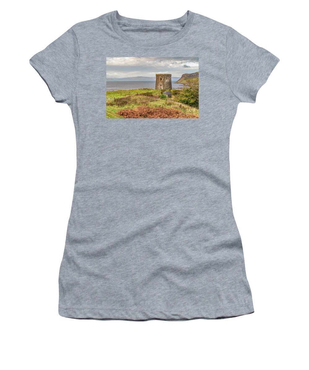 Uig Tower Women's T-Shirt featuring the photograph Uig Tower by Elizabeth Dow