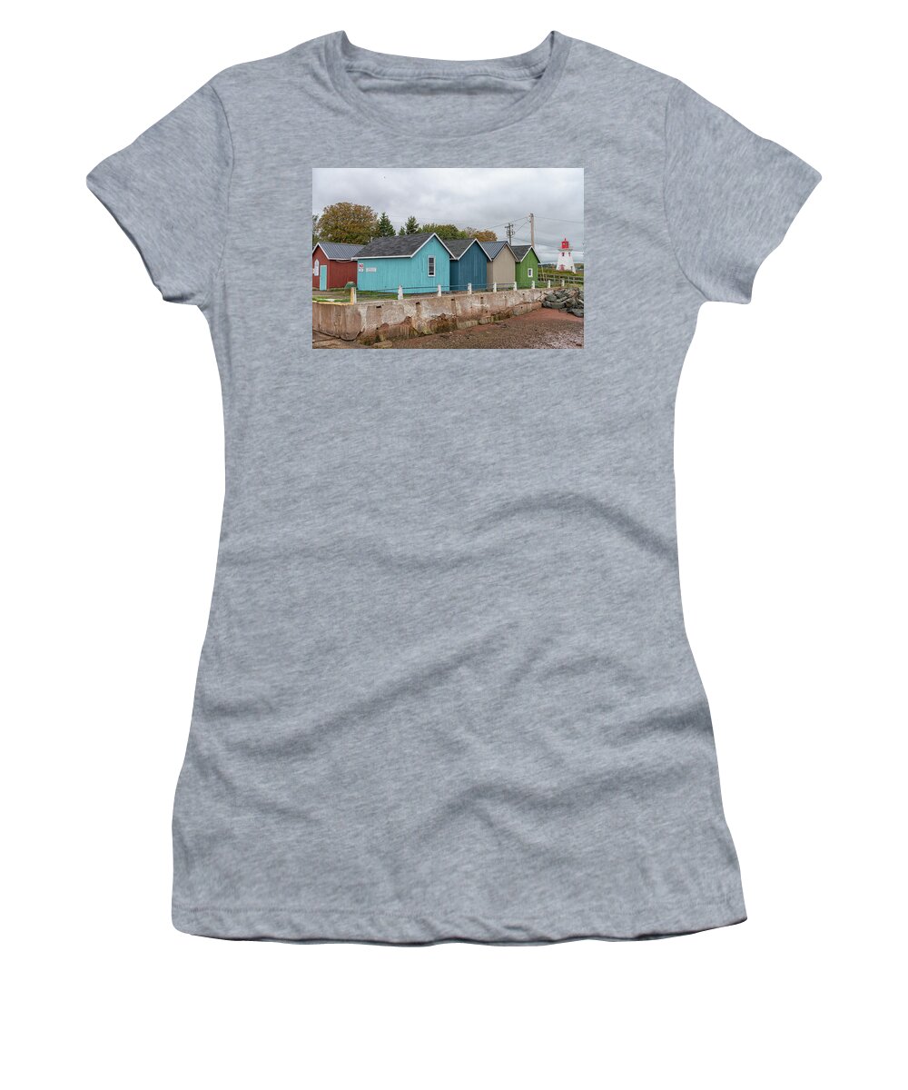 Victoria By The Sea Women's T-Shirt featuring the photograph Victoria by the Sea, PEI by Bob Doucette