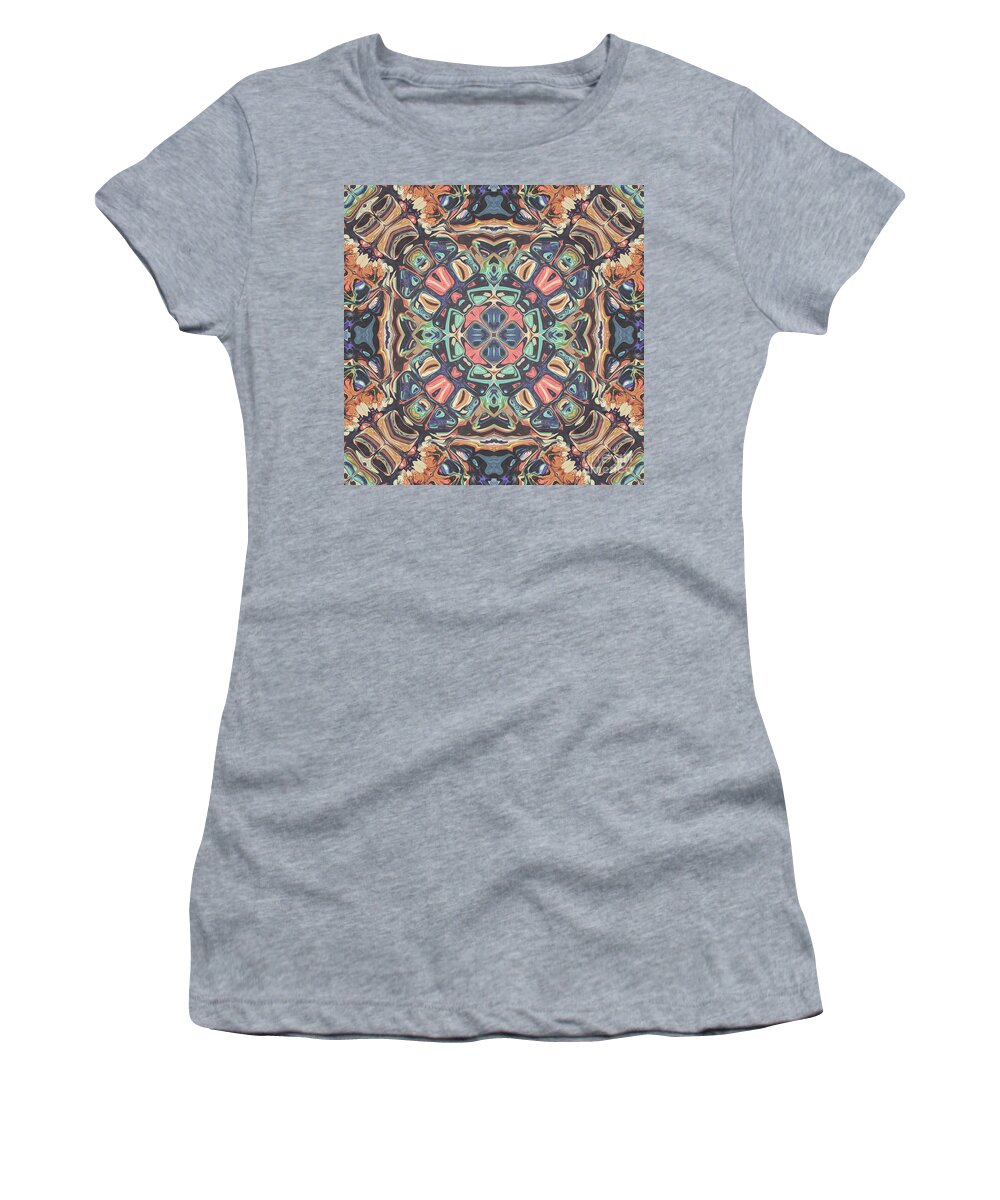 Mandala Women's T-Shirt featuring the digital art Vintage Symmetry Mandala by Phil Perkins