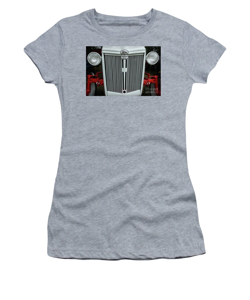 Ford Women's T-Shirt featuring the photograph Vintage Tractor Front End by Mike Eingle