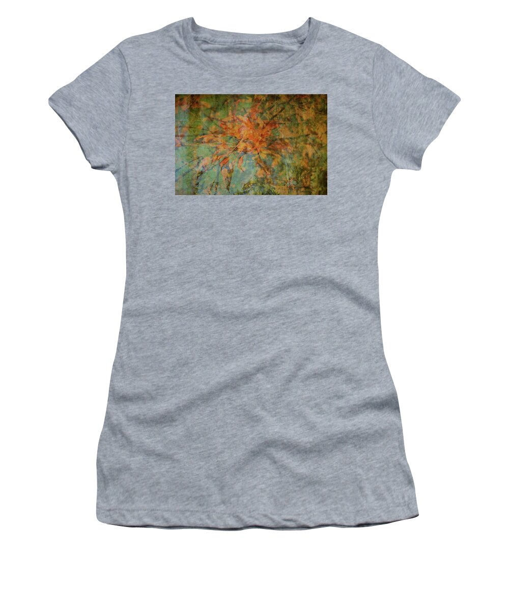 Orange Women's T-Shirt featuring the digital art Warm Concrete by Cheryl Charette