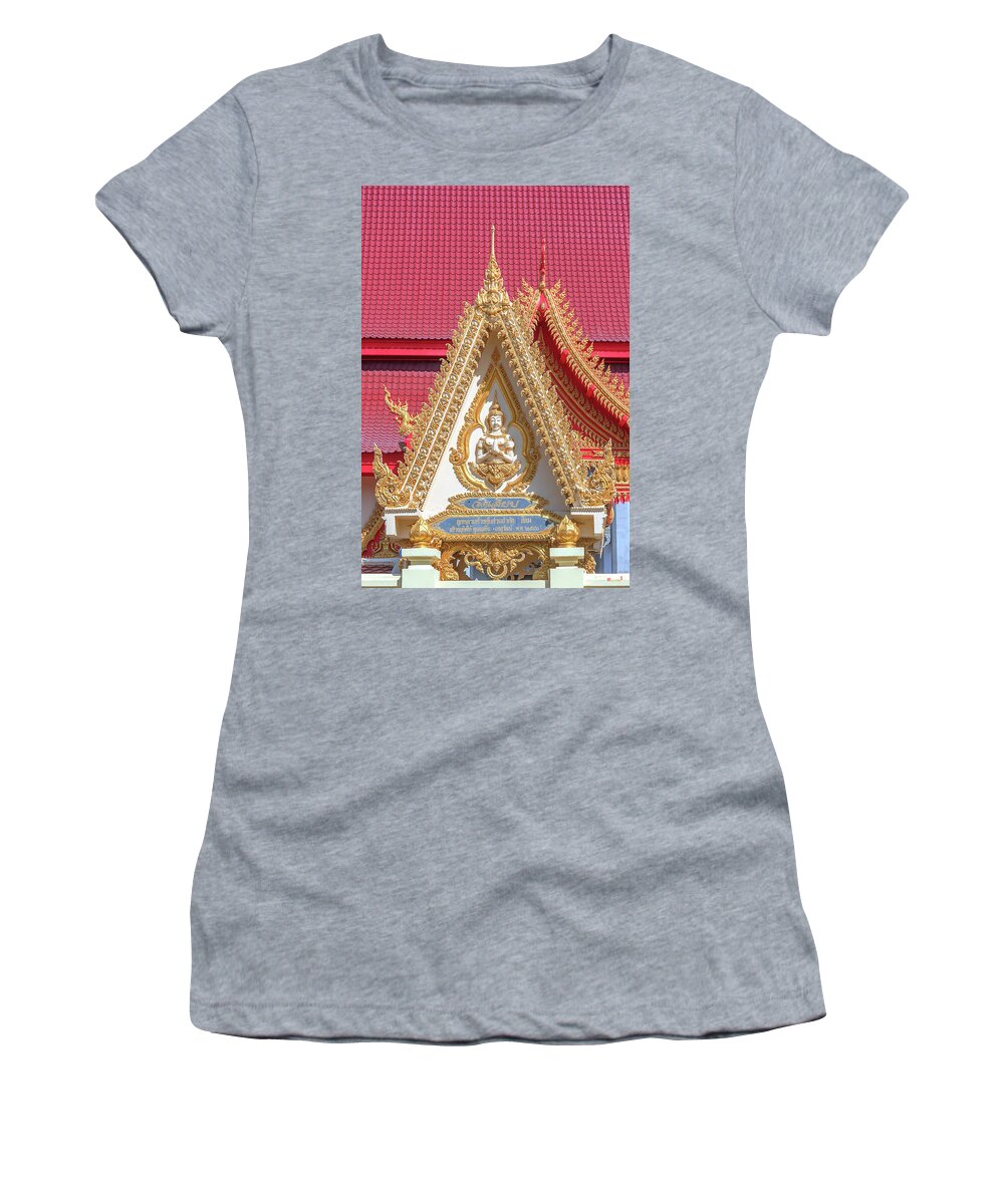 Scenic Women's T-Shirt featuring the photograph Wat Liab Temple Wall Finial DTHU0781 by Gerry Gantt
