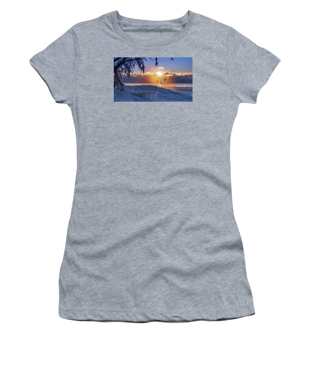 Lake Women's T-Shirt featuring the photograph Wave Crest by Terri Hart-Ellis