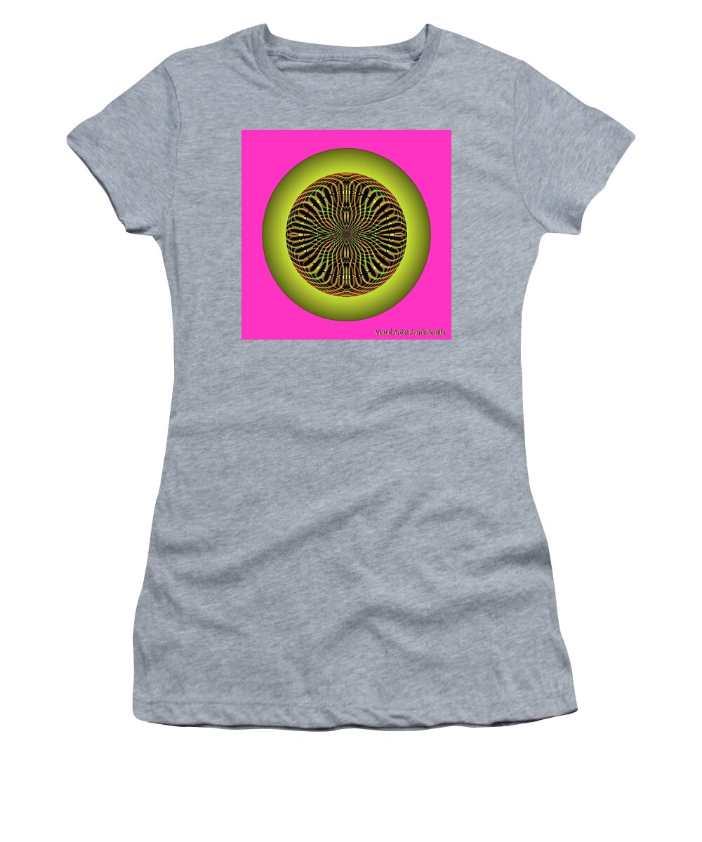 Weave Women's T-Shirt featuring the digital art Weave Sun by Frank Bonilla
