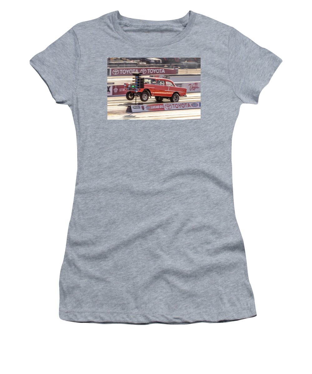 1955 Women's T-Shirt featuring the photograph Wheels up 55 by Darrell Foster