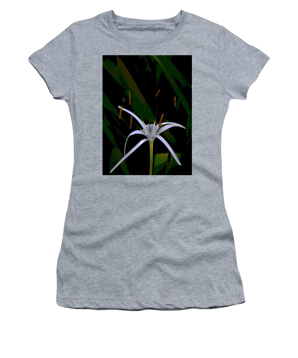 Spider Women's T-Shirt featuring the photograph White Spider Lily by Philip And Robbie Bracco