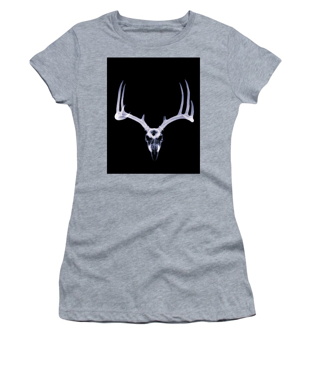 Kansas Women's T-Shirt featuring the photograph White-tailed Deer x-ray 006 by Rob Graham