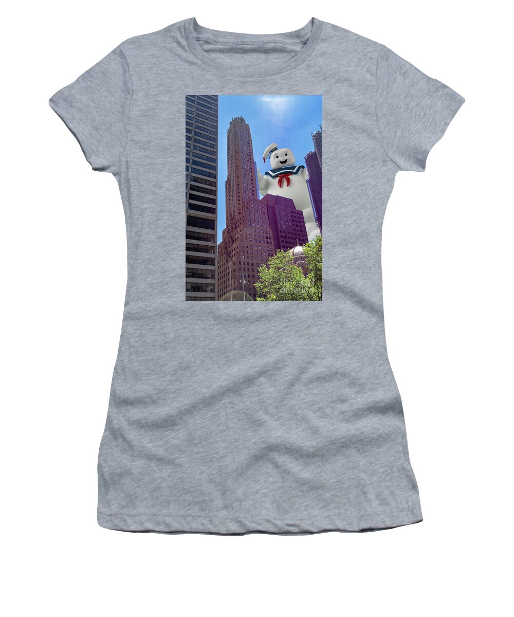 Buildings Women's T-Shirt featuring the digital art Who Ya' Gonna' Call by Scott Evers