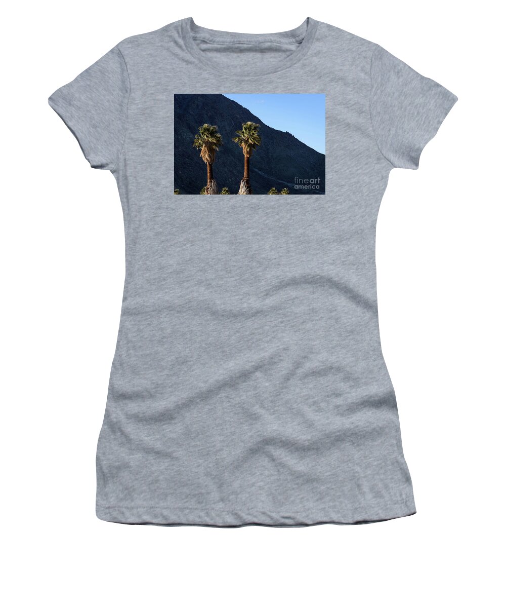 Desert Women's T-Shirt featuring the photograph Wind in the Palms by Jeff Hubbard