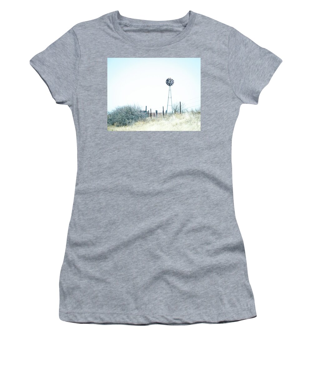 Windmill Women's T-Shirt featuring the photograph Windmill by Cheryl McClure