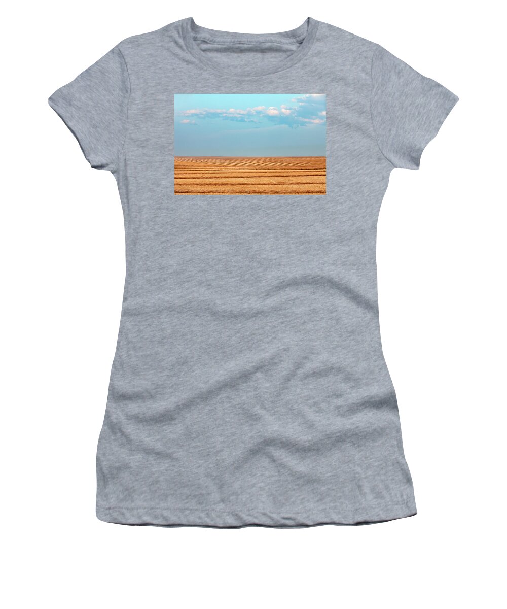 Windrows Women's T-Shirt featuring the photograph Windy Rows by Todd Klassy