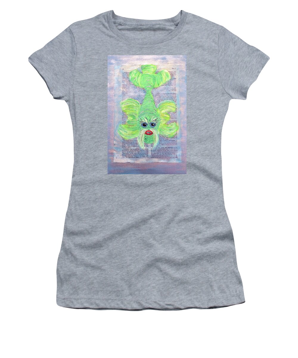 Green Women's T-Shirt featuring the painting Wisdom by Misty Morehead
