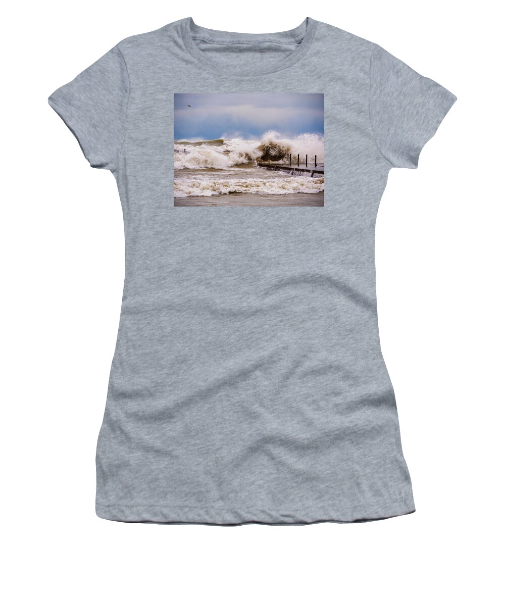 Great Lakes Women's T-Shirt featuring the photograph Witch of November by Todd Bannor