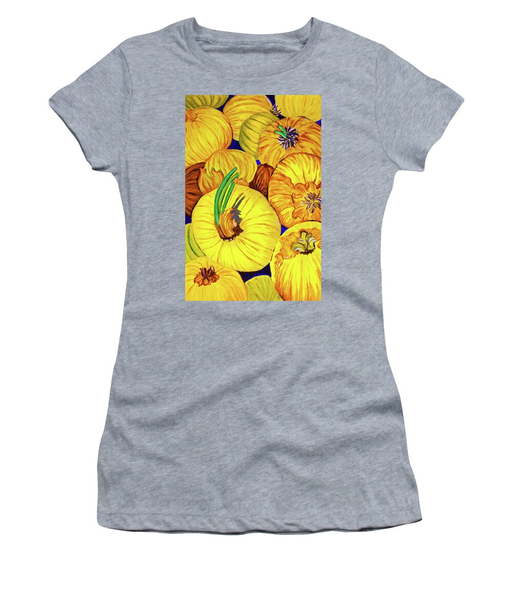 Onions Women's T-Shirt featuring the pastel Yellow Onions by Margaret Zabor